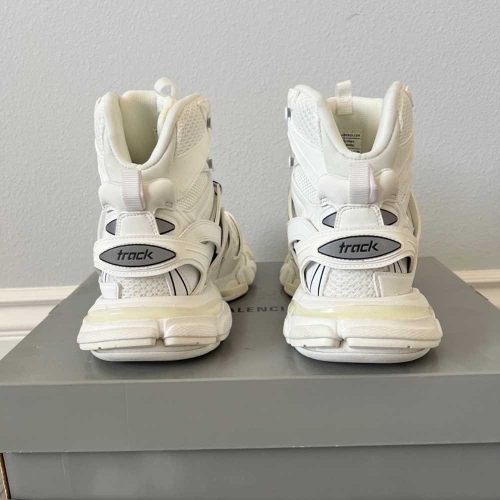 Size 40- Balenciaga Track Hike High top Sneaker White -Women size 10 - Picture 4 of 6